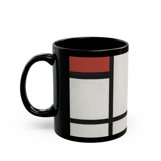 Piet Mondrian ⎮ Composition No. I, with Red and Black ⎮ 11oz Black Mug