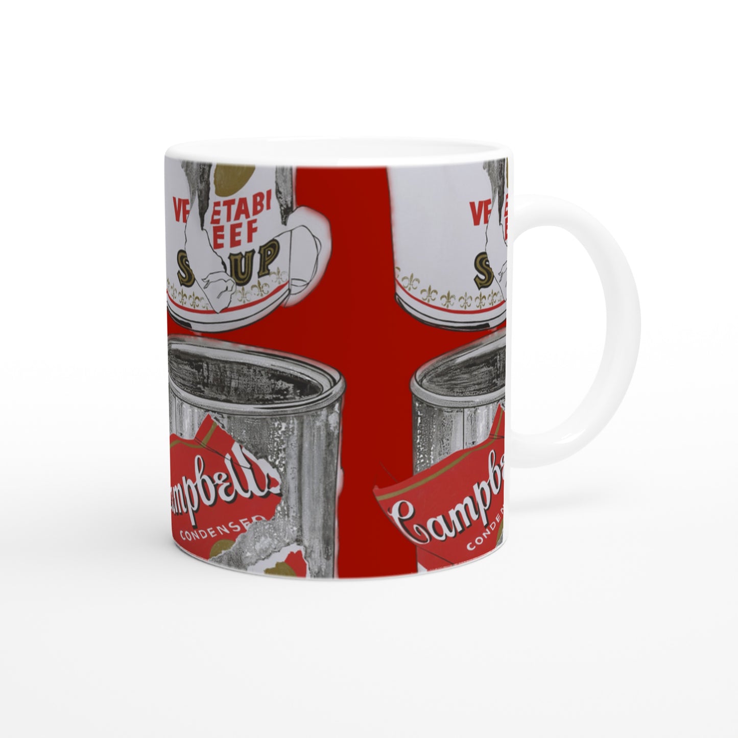 Andy Warhol ⎮ Big Torn Campbell’s Soup Can (Vegetable Beef) ⎮ 11oz Mug