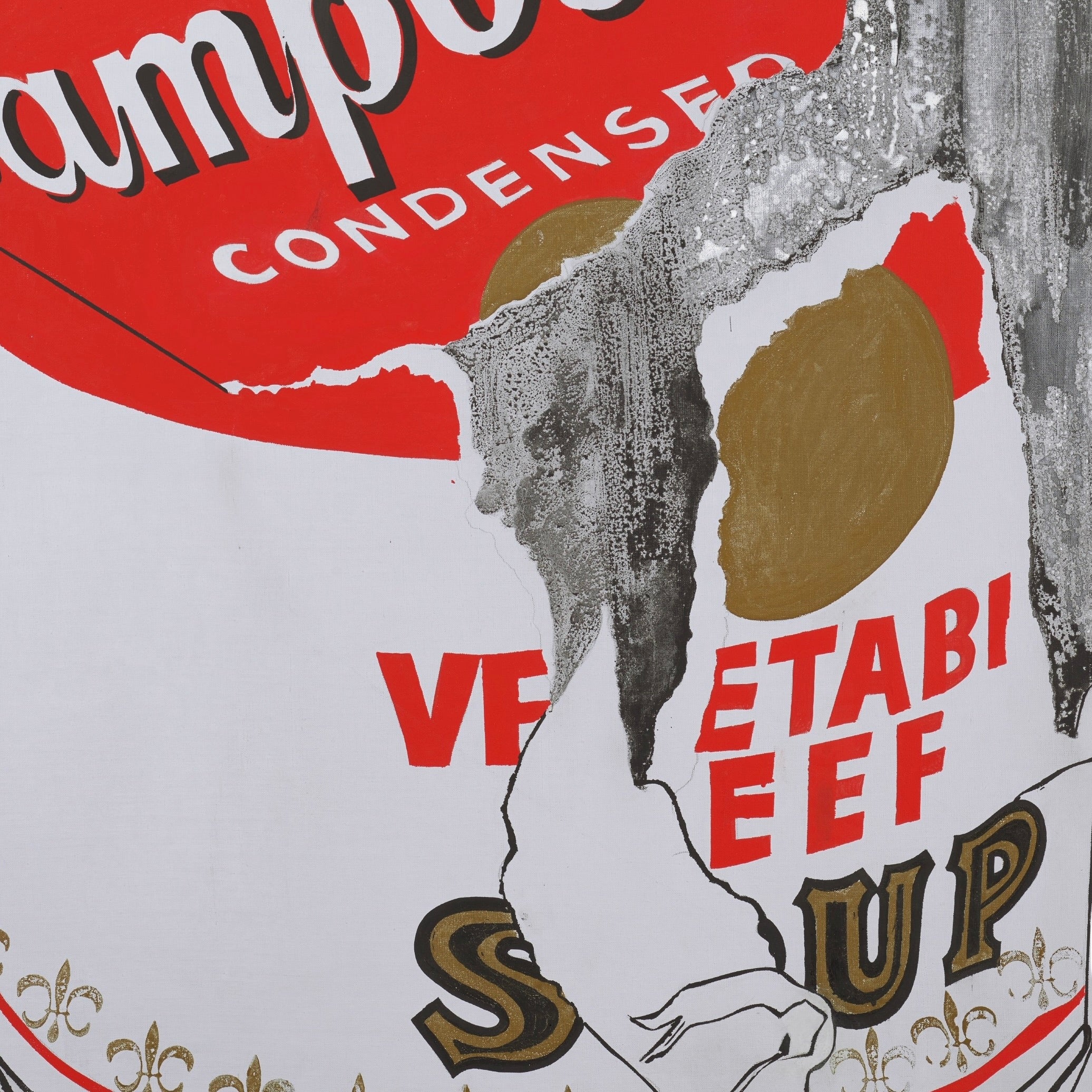 Andy Warhol Mug ⎮ Big Torn Campbell's Soup Can (Vegetable Beef